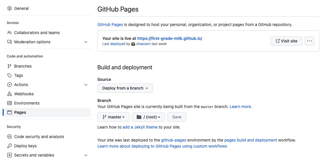 Setting Page